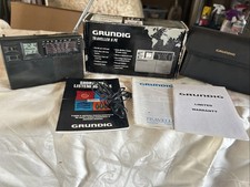 GRUNDIG TRAVELLER II PE AM/FM/MW/SW 7-BAND CLOCK RADIO TESTED W/CASE  BOOKS