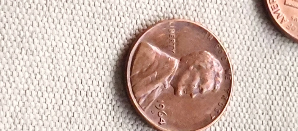 1964 D Penny L On RIM LINCOLN ONE CENT COIN  - Image 2 of 2
