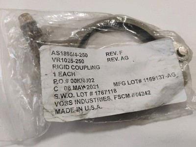 Voss Industries VR1025-250 REV. AG, AS1895/4-250 Rev. F Rigid Coupling, New