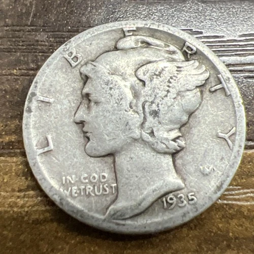 1935-S MERCURY SILVER DIME ACTUAL Coin Get Today & Save & Fill Your Collection