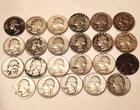 23 Silver Washington Quarters, 1934 to 1964 with a Few Mint Marks
