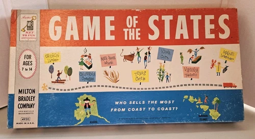Vintage Game of the States Board Game Milton Bradley 1960 Complete