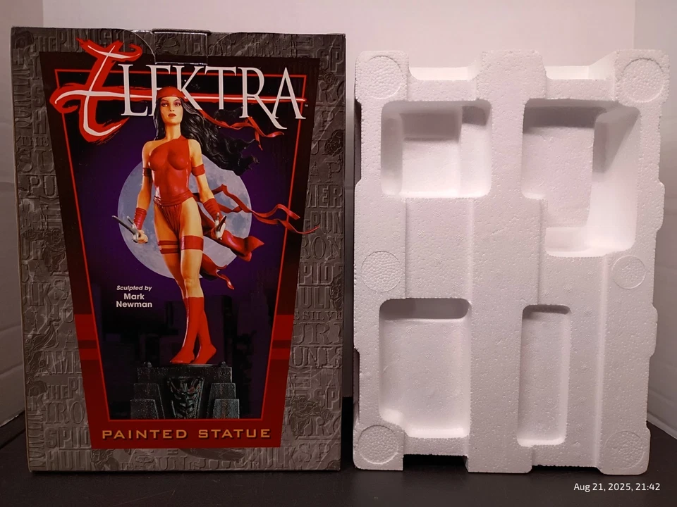 RARO 2001 Bowen Designs/Marvel Elektra 14" Estatua Edición Limitada Nunca Abierta Foto 4 de 4