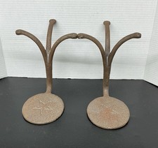 Reproduction Cast Iron Pair Buggy Carriage Step Horse Drawn Vehicle Star Design