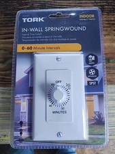 Tork In-Wall Springwound Interval Timer Switch RFF60M Indoor White 0-60 Minutes