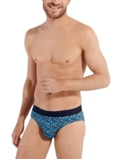 Hom Men Ralphy Printed Mini Brief Blue Print Size L
