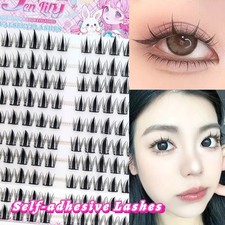 100Pcs Glue Free False Eyelashes Self Adhesive Reusable Natural Lash Clusters