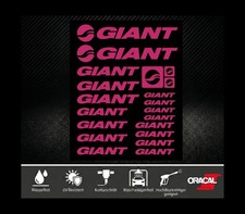 GIANT Aufkleber Set Pink 20tlg. Fahrrad Rahmen Sticker Decal MTB Mountainbike