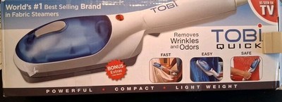 Tobi Quick Handheld Fabric Steamer   Removes Wrinkles & Odors   Lint Attachment