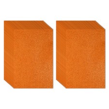 20 Sheets 2mm Glitter Foam Sheet 16x12" Orange EVA Paper with Back Adhesive