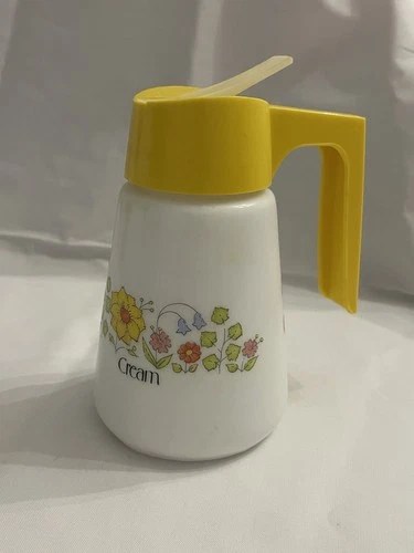 Gemco Vintage Milk Glass Creamer  Working Lid
