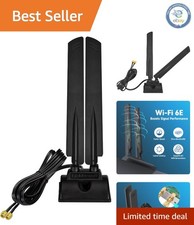 High-Performance Tri-Band WiFi 6E Antenna 6GHz, 5GHz, 2.4GHz with Magnetic Mount