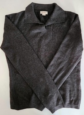 Stefanel Italy Charcoal Gray Wool Pullover