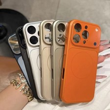 Solid Color All-inclusive Magnetic Phone Case Nano Frosted Glass For Magsafe