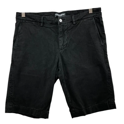 Pantalones Cortos Chinos Dolce & Gabbana Para Hombre 46 IT Negro Algodón Elástico G6RMMT Italia - Imagen 1 de 4