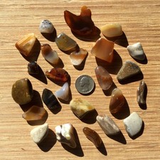 25 Polished Stones and Crystals Mixed Lot Small to Medium Size Tumbled Rocks 6oz