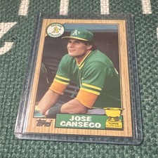 Topps 1987 Jose Canseco Oakland Athletics All-Star Rookie #620 Baseball Card