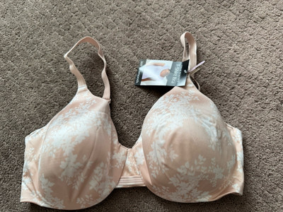 bali bras Women s Your Perfect T-Shirt Bra Light Pink White Floral Size 38D $48
