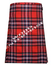 Scottish Handmade Traditional MacFarlane Modern Tartan 8 Yard kilt For men's