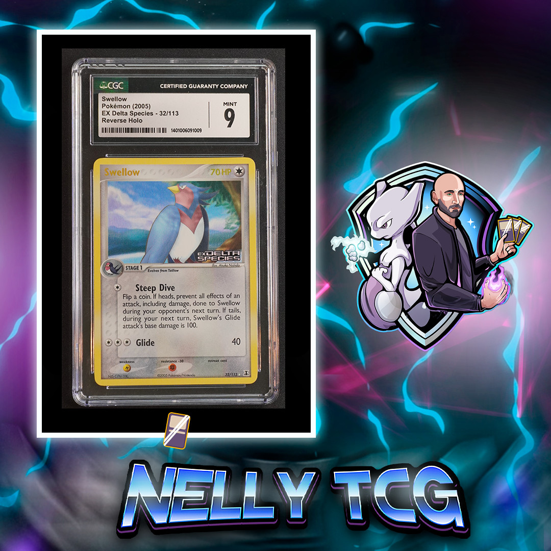 2005 Pokemon EX Delta Species - Swellow #32/113 Reverse Holo Stamped CGC 9 Mint