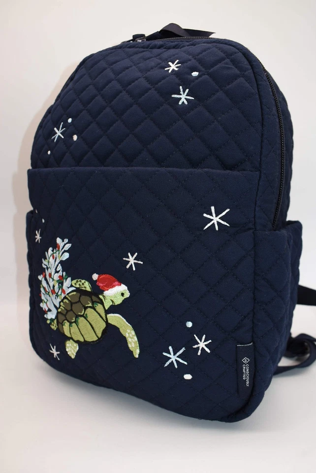 Mochila pequeña Vera Bradley en patrón "Santa Turtle" Foto 2 de 4