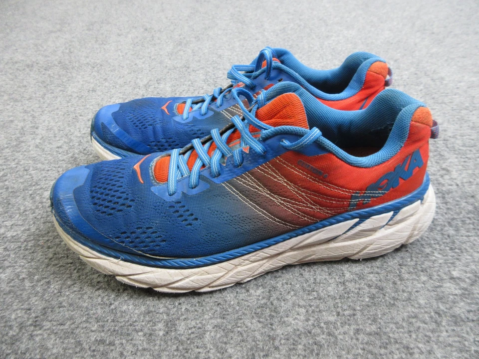 Zapatillas deportivas para correr Hoka One One Clifton 5 para hombre talla 10,5 azul rojo Foto 3 de 4