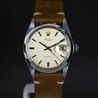 ROLEX 6694 PRECISION MANUAL WIND SILVER LINEN DIAL WATCH 34MM(V.GOOD & ORIGINAL)
