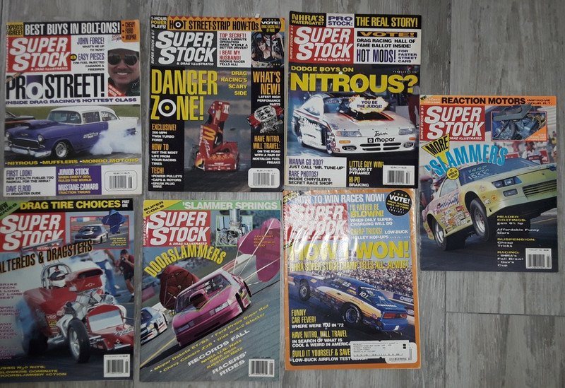 #8 Vintage Super Stock &Drag Illustrated Magazine Lot Of 7 issues  90's