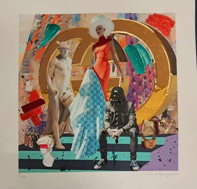 LA ROUGE - GUCCI silkscreen Pop Street Art 50X50 Darth Vader