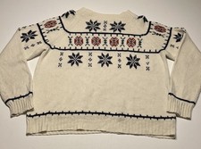 Vintage JC Penny Sweater Size Medium Ski Nordic Acrylic Fair Isle