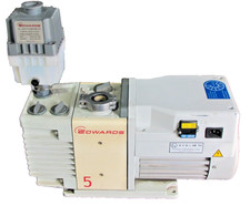 EDWARDS RV5 Rotary Vane Vacuum Pump with Oil Mist Filter, FOR PARTS/REPAIR