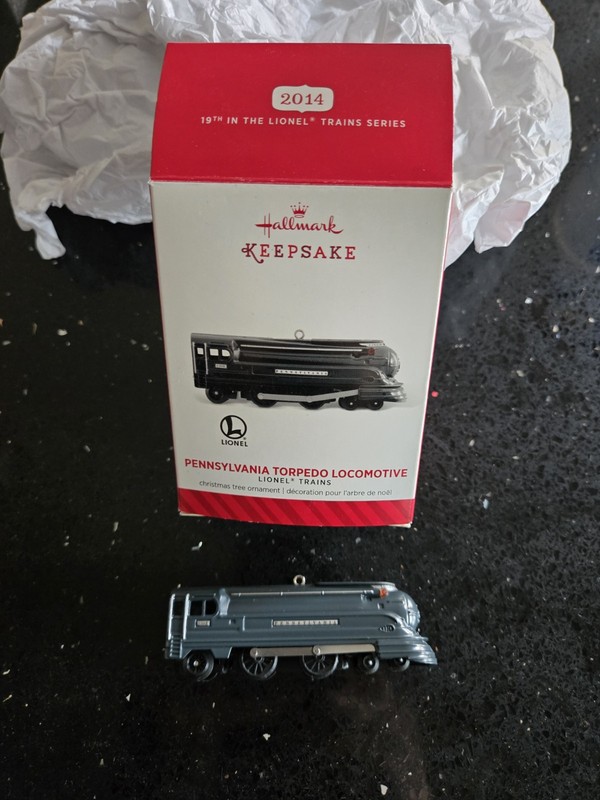 Hallmark Lionel Pennsylvania Torpedo Locomotive Train Ornament 2014