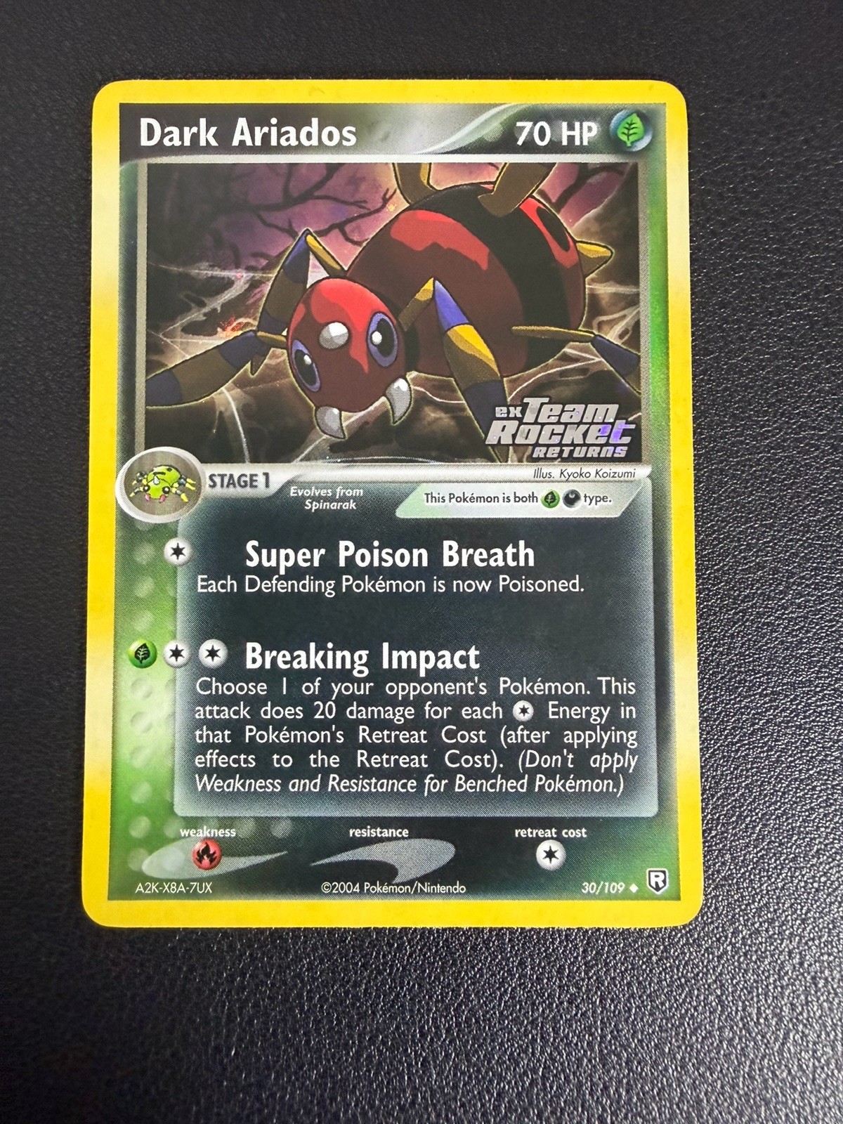 Pokémon TCG Dark Ariados EX Team Rocket Returns 30 Reverse Holo Uncommon NM