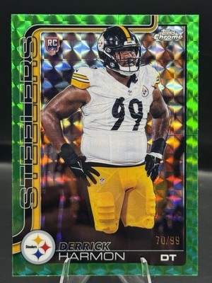 2025 Topps Chrome - Rookies Derrick Harmon #361 Green Lava Refractor /99 (RC)