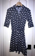 Laundry by Shelli Segal Wrap Dress Black/White Chain pattern SZ 0 Small RN 37763