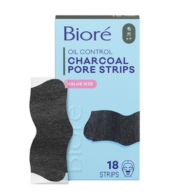 Biore Charcoal Deep Cleansing Pore Strips, Nose Strips for Blackhead Removal ...