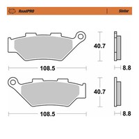 Moto-Master Bremsbelag Roadpro Sinter (FüR: Benelli Imperiale 400 ABS 21 Vorne )