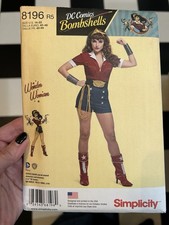 Simplicity 8196 DC Comics Bombshells Wonder Woman 14-22 Plus Size