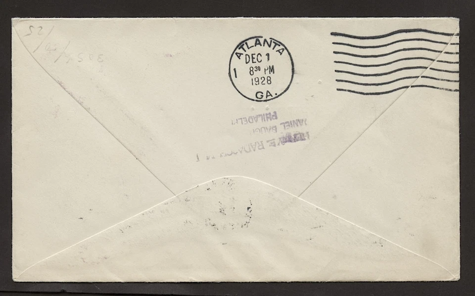 FFC CHATTANOOGA-ATLANTA cds Chattanooga Tenn 1928 FKD SC C11 TOP & SIDE MARGINS - Image 4 of 4