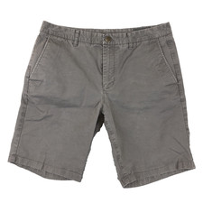 Bonobos 9" Inseam Shorts Gray Mens 33 Flat Front Slash Pockets Preppy Casual