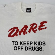 VTG 90s D.A.R.E. T-Shirt - Screen Stars Single Stitch Mens XL Tee - Made in USA
