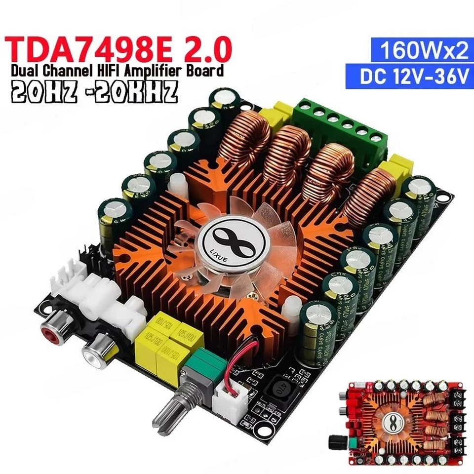 TDA7498E 2.0 Scheda Amplificatore di Potenza Digitale ad Alta Potenza 160 W X 2 Ste1710 - Immagine 3 di 4