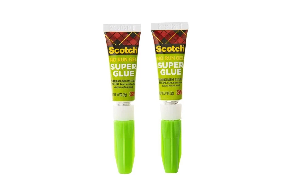 Scotch Super Glue Gel, 0,07 oz, paquete de 2, se seca rápidamente con una sujeción permanente (A... Foto 2 de 4