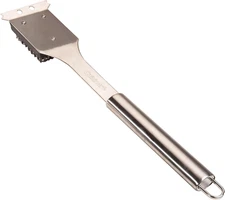 Stainless Steel 16.5" Long Handle Grill Cleaner Brush and Scraper For