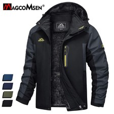 Chaqueta de esquí de invierno para hombre térmica a prueba de viento cálida forrada de vellón abrigos al aire libre Parka