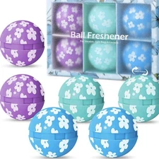 Sneaker Deodorizer Balls, 6 Pack Natural Lavender, Cotton, Linen Aroma NIB