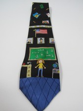 Save The Children Men's Necktie Tie Silk My Favorite Teacher USA T1-8