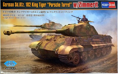 Hobby Boss 84530 German Sd.Kfz.182 King Tiger Porsche Turret w/Zimmerit 1:35 Neu