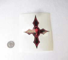 This vintage Local Motion surfing Sticker decal  red black /  large