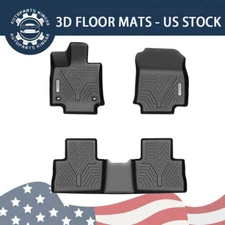 3D Molded Floor Mats for 2019-2025 Toyota RAV4 1st & 2nd Rows All Weather Liners
